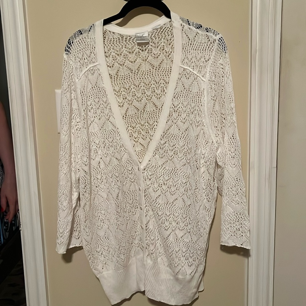 Emma James Liz Claiborne cream cardigan women’s